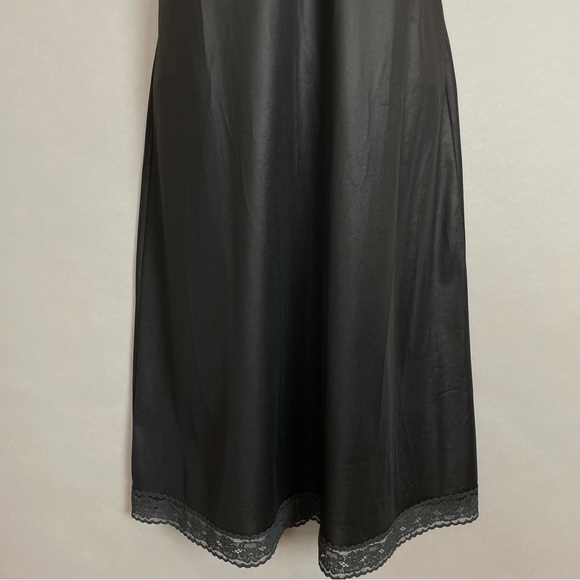 Vintage Black Full Slip Lace Size Medium Vanity Fair Lingerie Adjustable Straps‎ - Picture 5 of 12